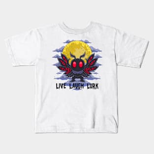 Whispers of the Mothman: Live, Laugh, Lurk Kids T-Shirt